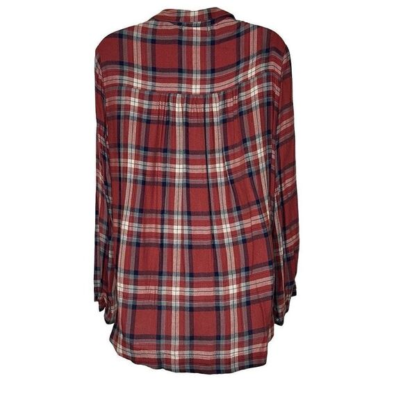 Willow & Clay Women's Plaid Crossover Shirt Size XS NWT - Picture 2 of 7